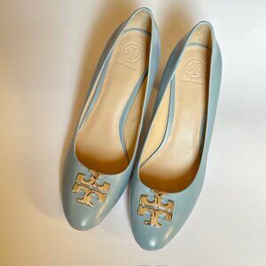 Tory Burch Baby Blue Leather 3'' Heels Shoes Size 10